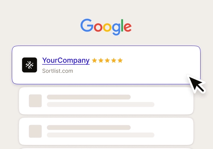 Google ranking illustratie
